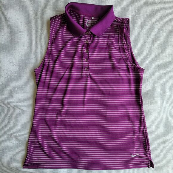 NIKE GOLF DriFit Purple Sleeveless Tank Size L Tour Performance - Picture 4 of 6